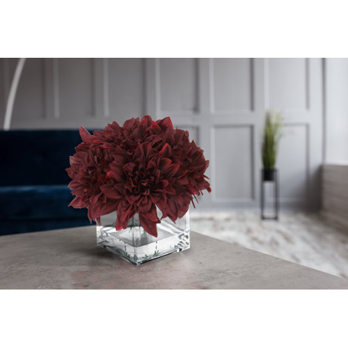 Primrue Dahlia Centerpiece in Glass Vase Wayfair